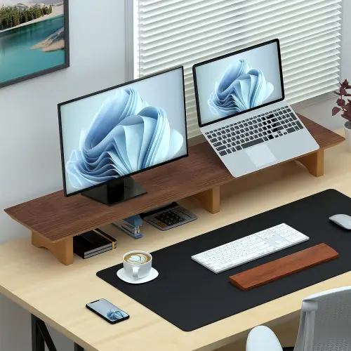 Large Dual Monitor Stand Riser