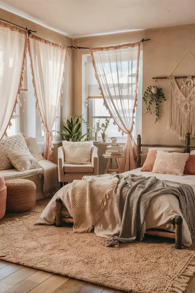 Serene Boho Bedroom 28