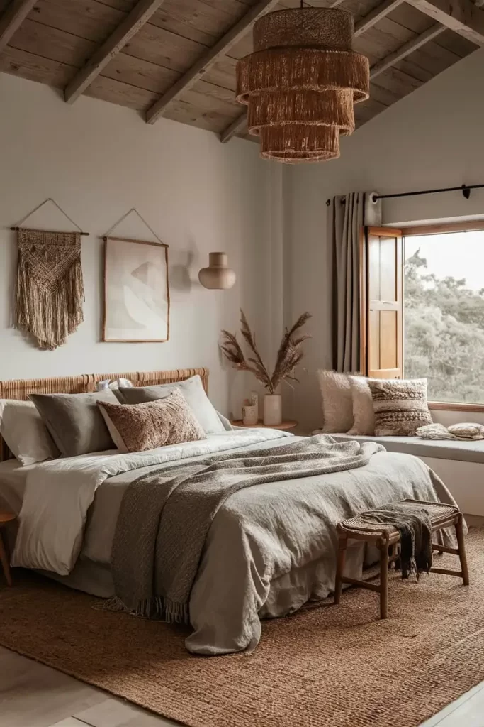 Serene Boho Bedroom 37