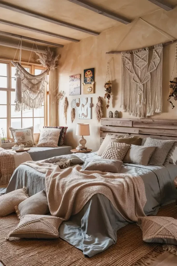 Serene Boho Bedroom 43