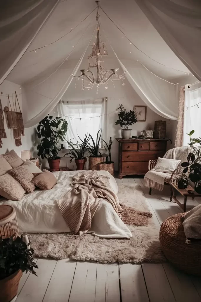 Serene Boho Bedroom 45