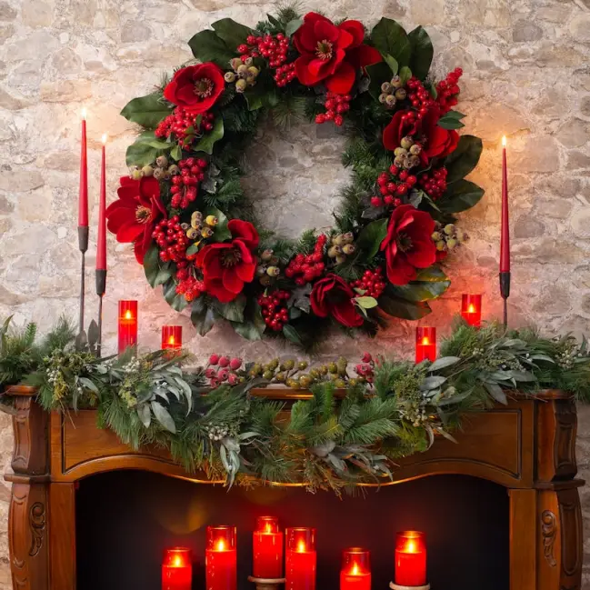 Extra Large Christmas Mantle Wreath 