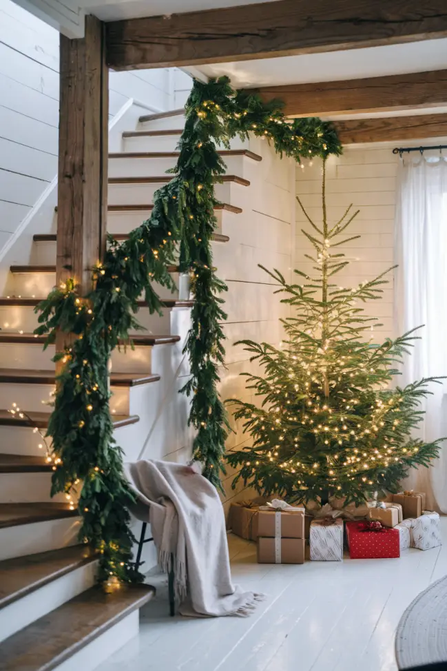 Farmhouse Greenery and Lights