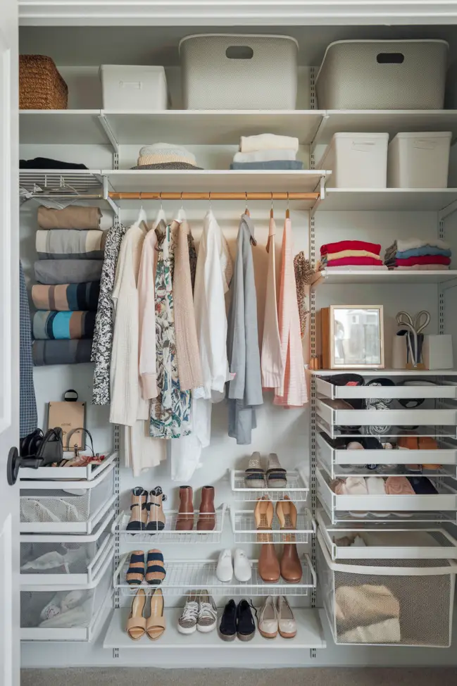 Maximized Closet Space with Organizers