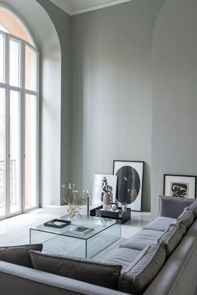 Minimalist Room with Soft Grays