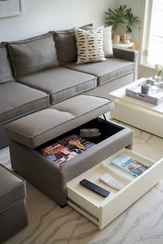 Multipurpose Furniture in a Living Room