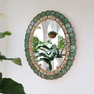 Turquoise Mirror-Decorating with mirrors