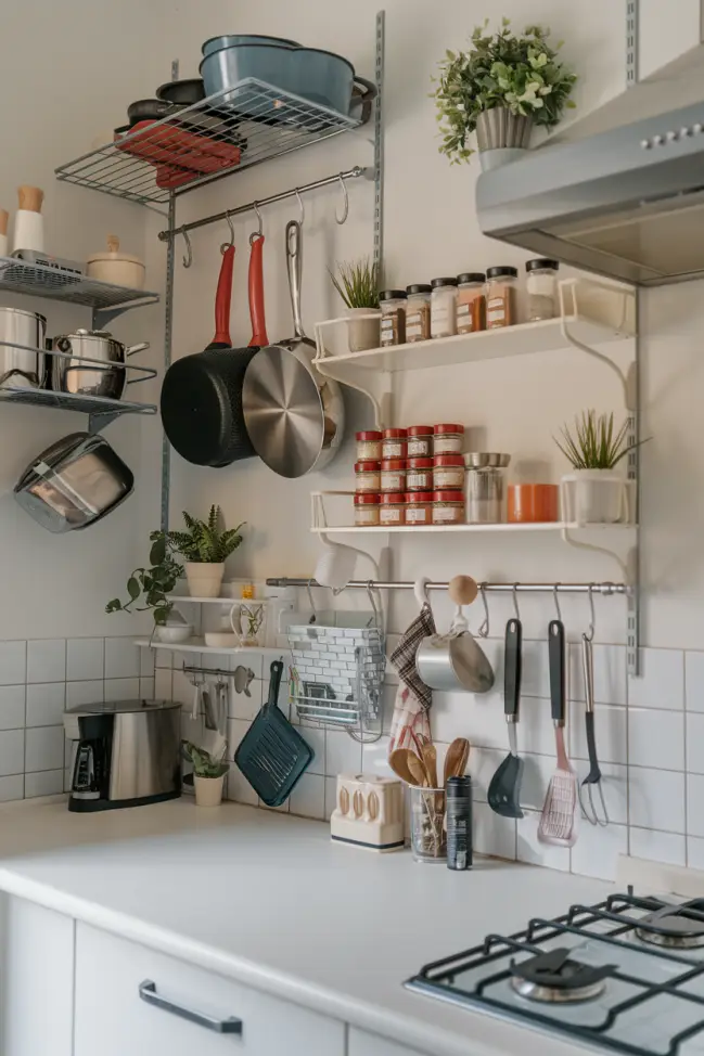 Vertical Storage in a Small Kitchen